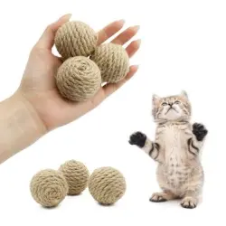 IntiMeg Juego IntiMe de 3 pelotas de sisal para gatos - Artículo 1