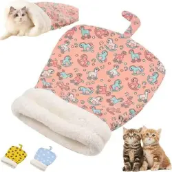 IntiMeg Saco de dormir para gatos de interior - Rosa