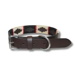 La Casa de Turrón Collar de cuero modelo Bariloche para perro - 29 cm x 39 cm