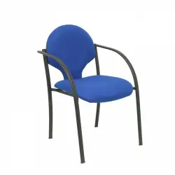 Piqueras y Crespo Hellin Pack 2 Sillas Chasis Negro Bali Azul