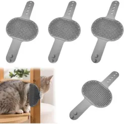 UAMLY Cepillo de limpieza y masaje para gatos - 4 artículos