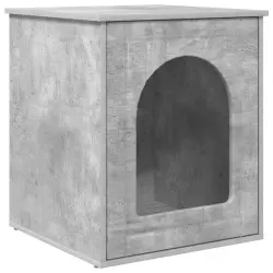 vidaXL Casa para Gatos Concreto 53 x 52 x 62 cm Madera de ingeniería - 53 x 52 x 62 cm