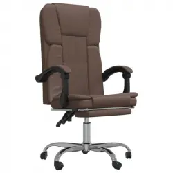 VidaXL Nusar Silla de Oficina Reclinable con Reposapiés Marrón