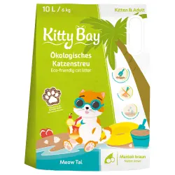 Arena KittyBay Meow Tai Yuca Marrón para gatos - 10 litros (6 kg)