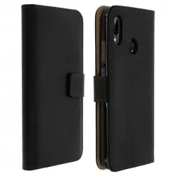 Avizar Book Cover Funda de Cuero Negro para Huawei P20 Lite