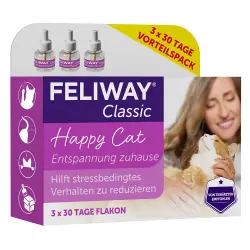 Difusor antiestrés Feliway Classic para gatos - Pack % - 3 recargas 48 ml