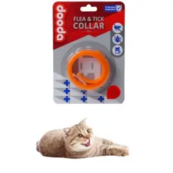 FurryFusion Collar repelente de pulgas y mosquitos para gatos, 33 cm - Naranja