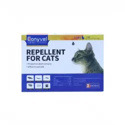 FurryFusion Gotas antipulgas y antigarrapatas para gatos - 3-10 kg