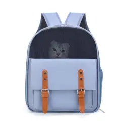 FurryFusion Mochila para gatos y perros - Azul