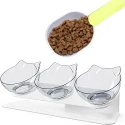 HausPets Lote 3 comederos elevados antiglotones 15° - Juego de 3 cuencos
