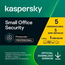 Kaspersky Small Office Security 5 Dispositivos 5 Móviles 1 Servidor 1 Año Licencia Digital