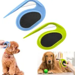 Pawffee 2 peines azul/verde desenredantes anti-nudos para gatos/perros - 1 pieza
