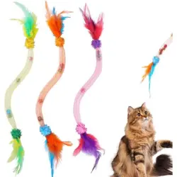UAMLY s interactivos para gatos con plumas - 3 piezas