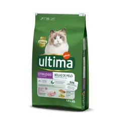 Ultima Esterilizado Bolas de pelo pienso para gatos - 7,5 kg