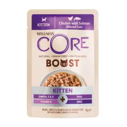 Wellness Core Boost Sobre Pollo y Salmón para gatito 85 g