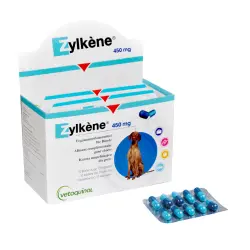 Zylkene relajante natural para perros y gatos - 100 cápsulas 450 mg - Perros de más de 30 kg