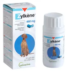 Zylkene tranquilizante natural para perros y gatos - Zylkene 450 mg - Perros de más de 30 kg: 30 cápsulas