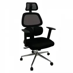 Astan Hogar Silla de Oficina Ergonómica con Reposabrazos Negra