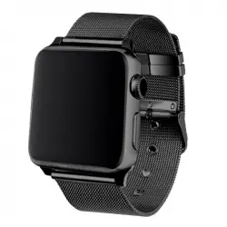Cool Correa Metal Negro para Apple Watch 42/44mm Series 1/2/3/4/5/6/SE