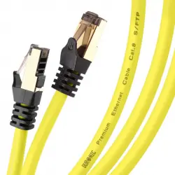 Duronic YW Cable de Red Trenzado Cat.8 RJ45 1.5m Amarillo