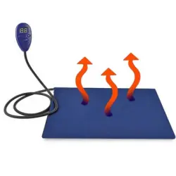 IntiMeg Cojín eléctrico calefactable para perros con temporizador - 40 cm x 30 cm