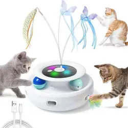 IntiMeg  eléctrico interactivo 3 en 1 para gatos - Una pieza