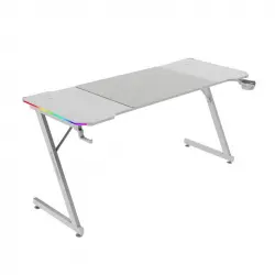 Mars Gaming MGD-X160RGB Mesa Ergonómica ARGB Mando Alfombrilla XXL Soportes Externos 160x60cm Blanco