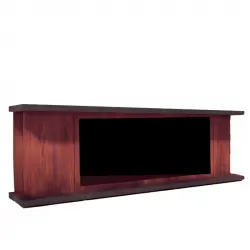 Mueble Chimenea De Madera Marrón Arosio 108 Marrón