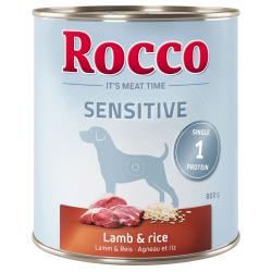 Rocco Sensitive 6 x 800 g - Cordero y arroz