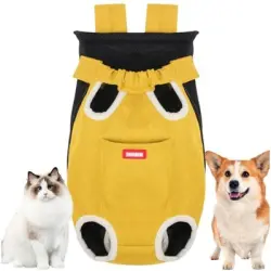 ZooVenture Mochila mediana amarilla para gatos y perros - Amarillo M