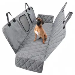 FurryFusion Alfombrilla para coche con forma de perro - Gris