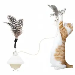 FurryFusion  retráctil automático para gatos - Amarillo claro