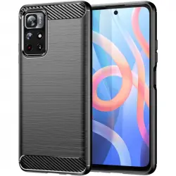 Max Power Digital Funda Carbono Xiaomi Poco M4 Pro 5g / Redmi Note 11s 5g Antigolpes Silicona Negra