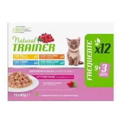 Natural Trainer Kitten & Young para gatitos - 12 x 85 g Pack mixto (4 variedades)