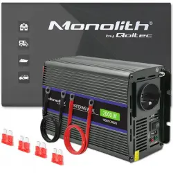 Qoltec Monolith 2000 Ms Cargador Inverter 12v A 230v 1000/2000W USB