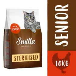 Smilla 10 kg pienso para gatos: ¡10 % de descuento! - Senior Sterilised con ave