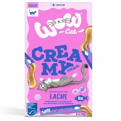 Wow Cat Creamy Snack 5 x 15 g - Salmón