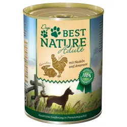 Best Nature Adult 6 x 400 g comida húmeda para perros - Conejo, pollo y pasta