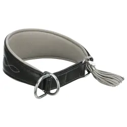 Collar para galgos Trixie Active Comfort negro/gris - T/XS-S: 24-31 cm perímetro de cuello, 50 mm de ancho