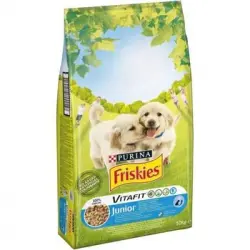 Friskies Vitafit Junior Croquettes - Pollo, Con Leche Y Verduras Añadidas - Para Cachorros