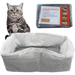 HausPets Bolsa reutilizable para arena gato 47x36x17 cm - Filtrante, garras - Tamaño grande, 10 piezas
