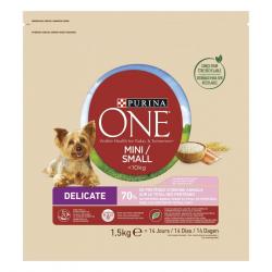 Purina One Adult Mini Bifensis Delicate Salmón y Arroz pienso para perros