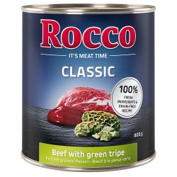 Rocco Classic 6 x 800 g - Vacuno con panza verde