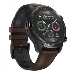 TicWatch Pro 3 Ultra 4G Reloj Smartwatch Negro con Correa de Cuero Marrón
