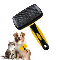 UAMLY Cepillo autolimpiante para mascotas - AMARILLO