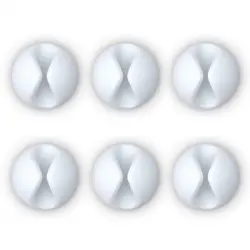 Bluelounge Cabledrop Pack 6 Organizador de Cables Blanco