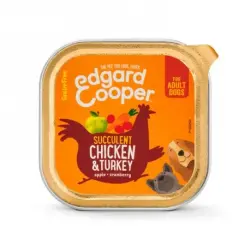 Edgard & Cooper Comida húmeda para Perros con Pollo y Pavo, 11 x 150 gr