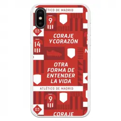 Funda Licencia Oficial Atlético de Madrid Coraje y Corazón para iPhone XS