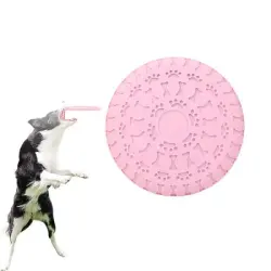 FurryFusion Frisbee de TPR de doble uso para perros - Rosa