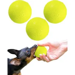 HausPets Chomp Ball –  masticable perros agresivos, amarillo neón - amarillo fluorescente
